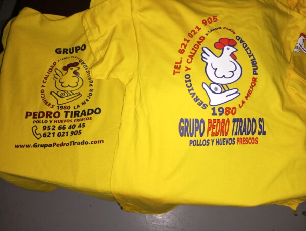 camisetas amarillas grupo pedro tirado