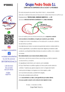 CERTIFICADO HERMANOS GONZÁLEZ grupo pedro tirado